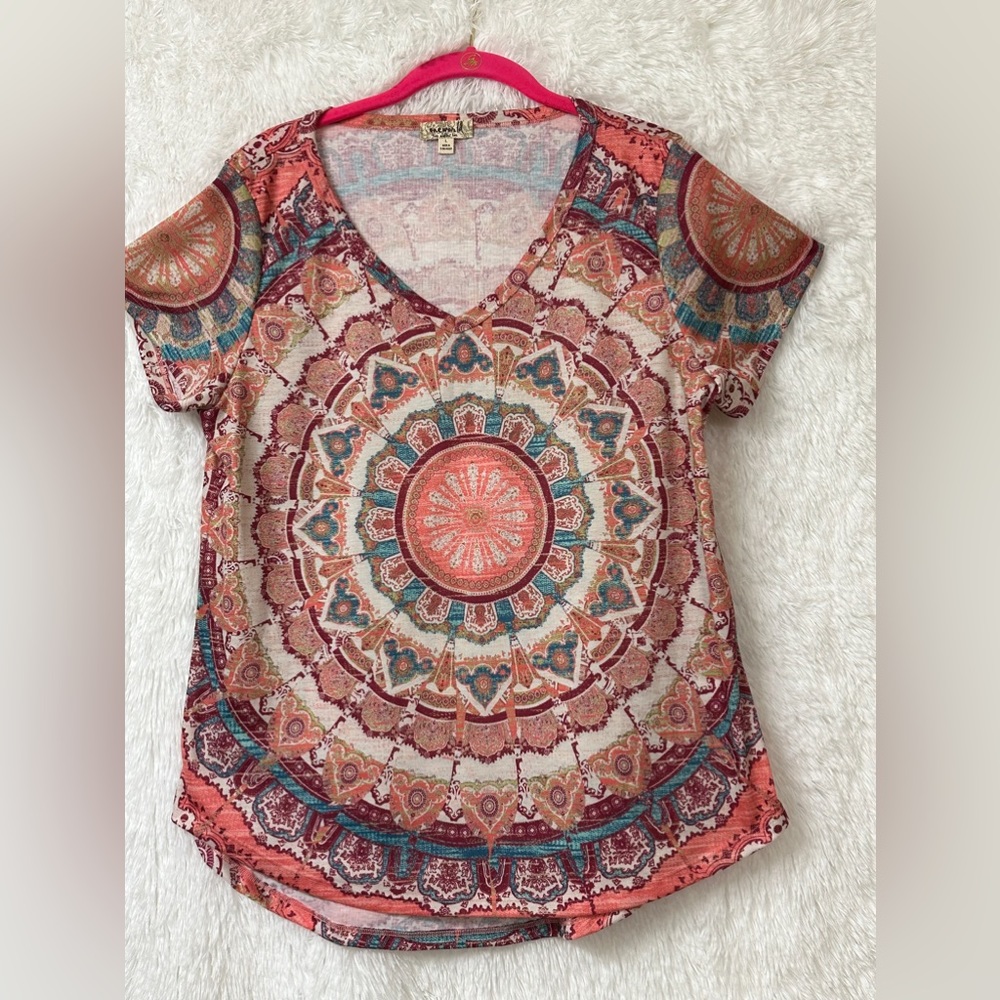 One World Tribal Print S/S Tee